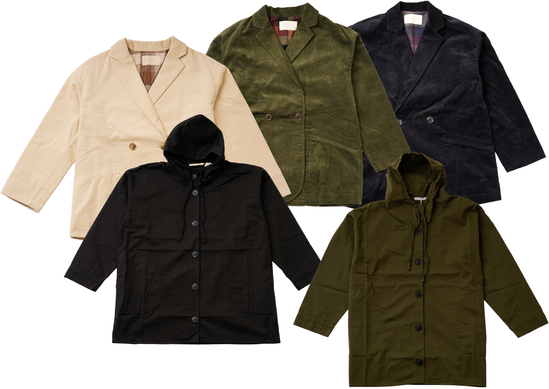 アウター（コーデュロイ・ミリタリージャケット）