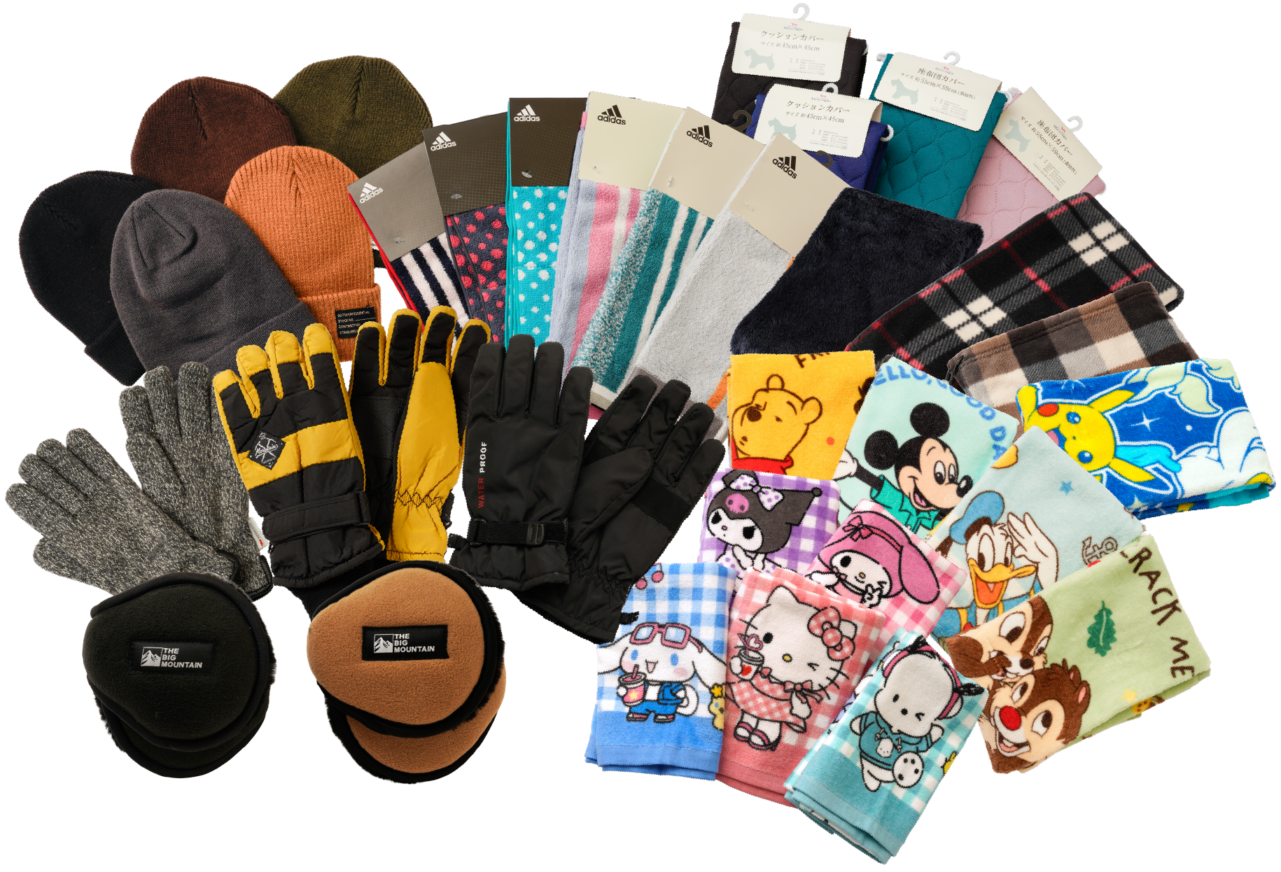 マフラー／ネックウォーマー,手ぶくろ,イヤーマフラー,ニットキャップ,ファッション雑貨（タオル等）